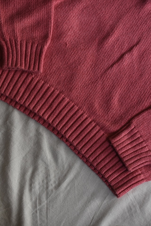 OK/90's "polo by Ralph Lauren" harf zip cotton knit