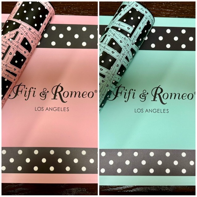 即納【Fifi&Romeo】リバーシブルマット　ピンク/アクア