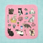 【チャリティー商品】ハンドタオル Cat hand towel pink