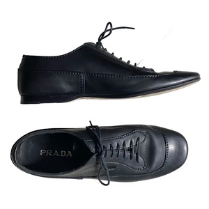 PRADA black leather shoes