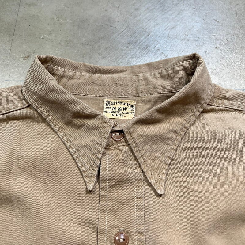 SPECIAL!! 40's N&W コットンツイルワークシャツ 刺繍タグ Nofolk and