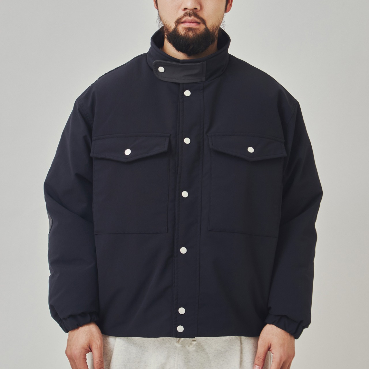 エルボーパッチ スタンドカラー ボリュームジャケット K5544 - 1