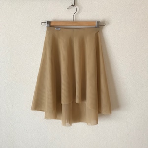 ◆Minimalist Ballet Skirt: Beige Ochre (ミニマリスト・プルオンバレエスカート(ベージュ・オークル))