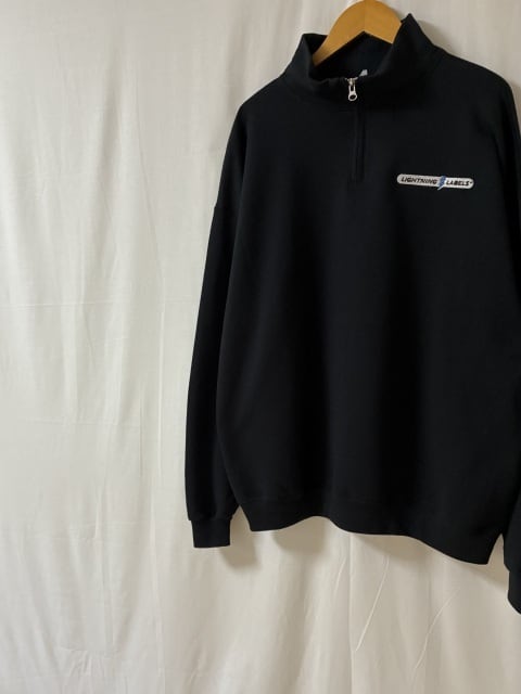 Embroidery Design Half Zip Sweat Shirt