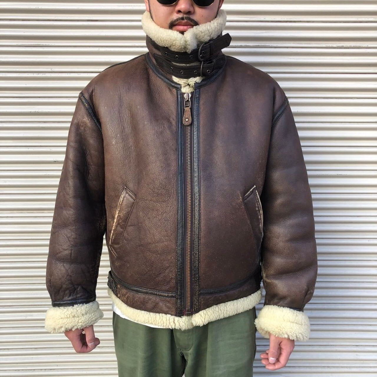 良品 米軍 USAF TYPE B-3 リアルムートン フライトジャケット 