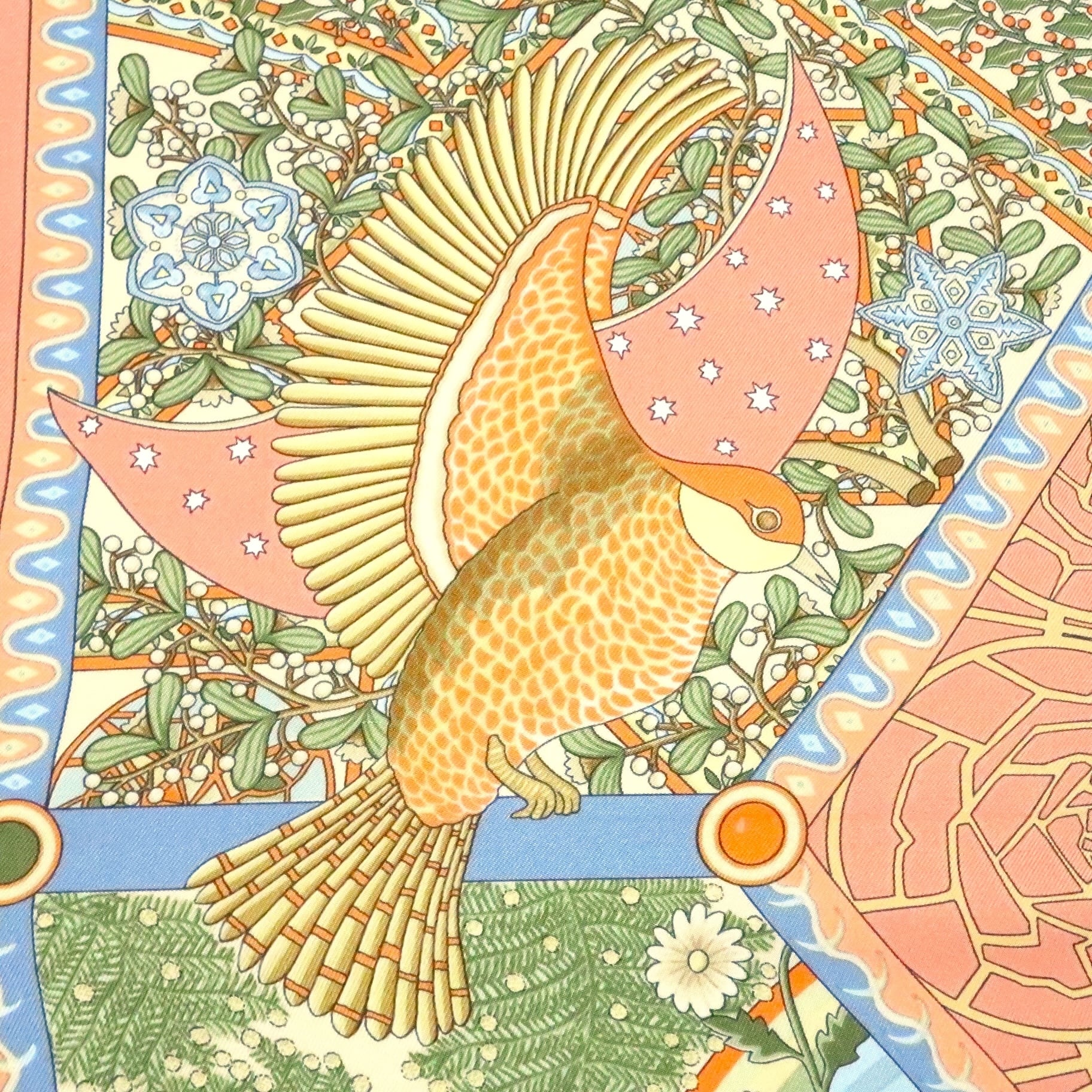 HERMES 動物と花の模様 スカーフ HERMES 動物と花の模様 スカーフ 【公式通販】