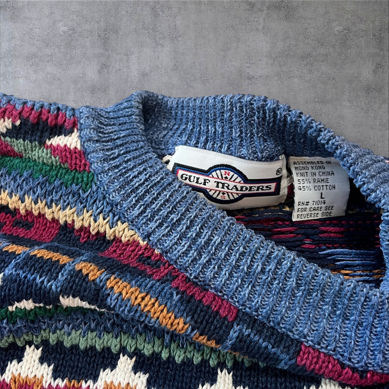 90s GULF TRADERS Cotton Ramie Knit Sweater