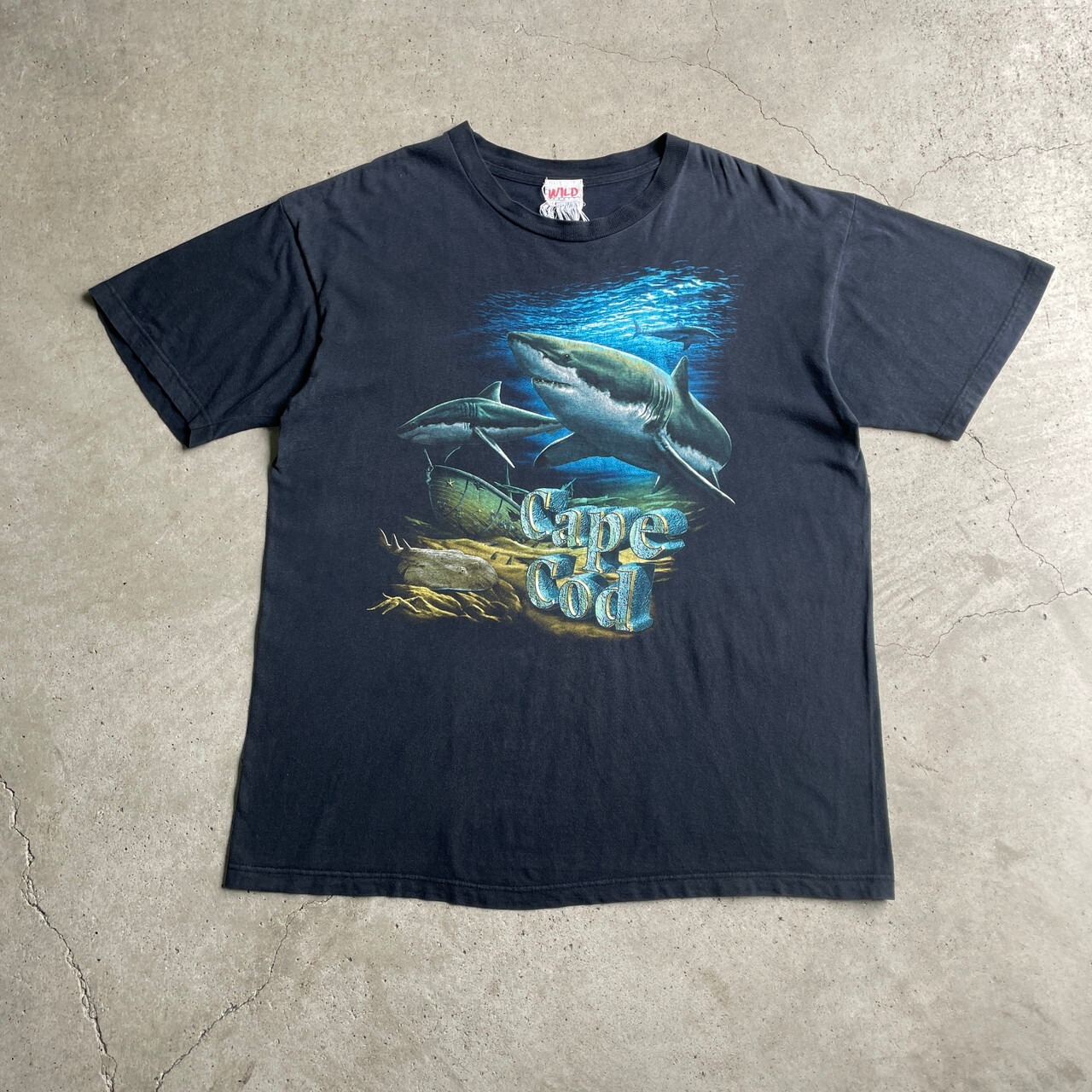 ビッグサイズ 90年代 WILD GEAR CAPE COD サメ エイ アニマル プリント 