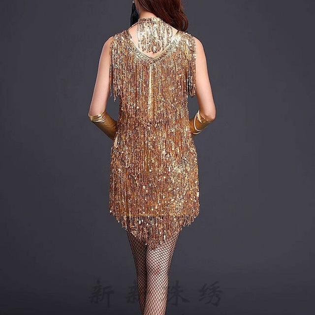 ビジュー&フリンジ・ラテンドレス ds0767