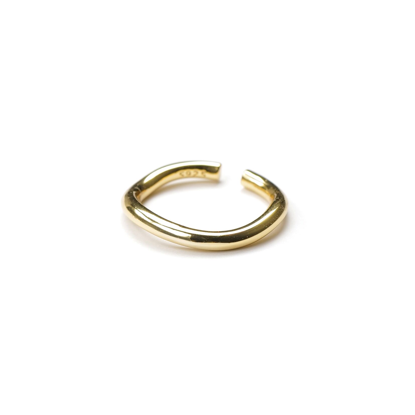 S925 SIMPLE WINDING RING GOLD