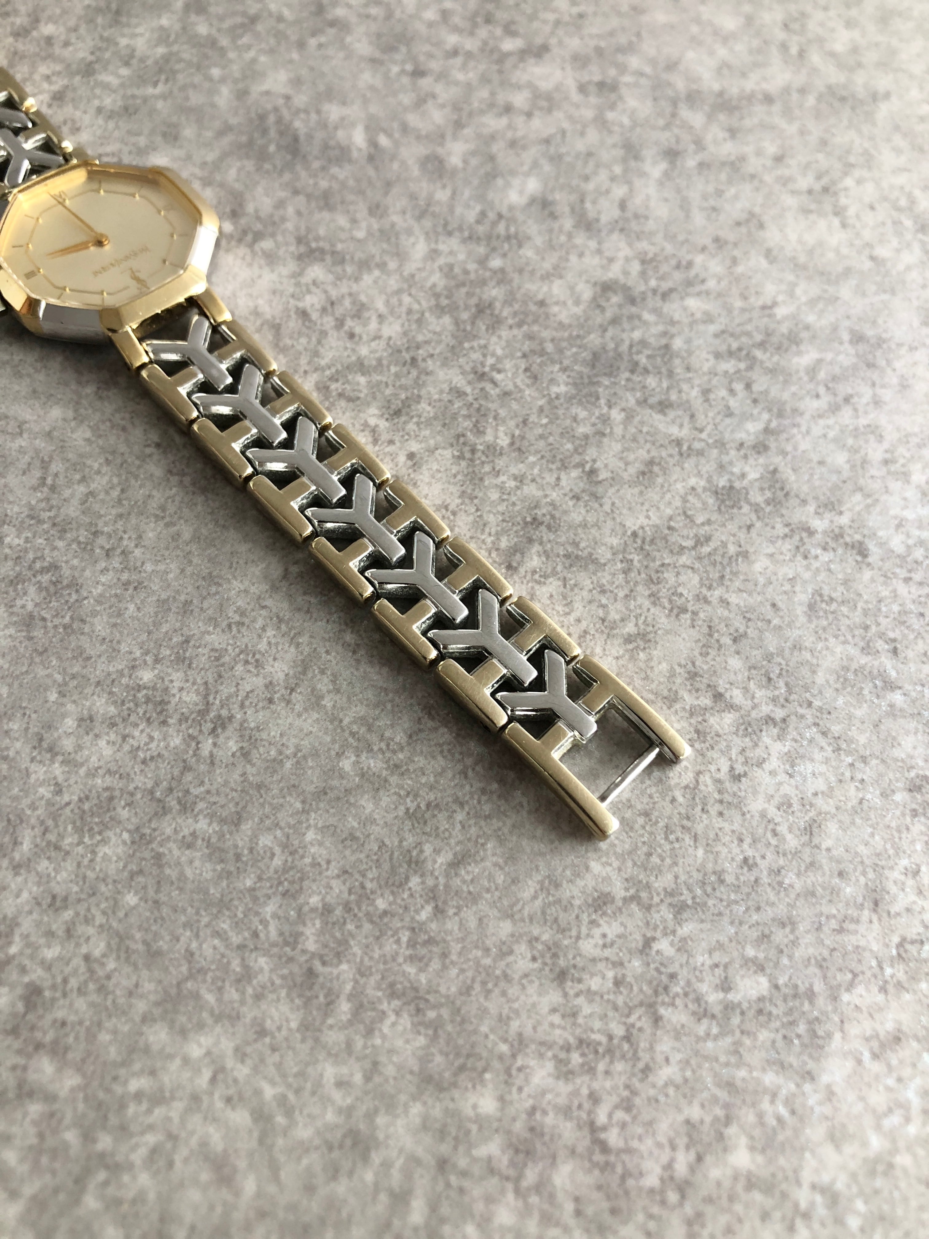 Yves Saint Laurent イヴ・サンローラン 腕時計 シルバー ゴールド