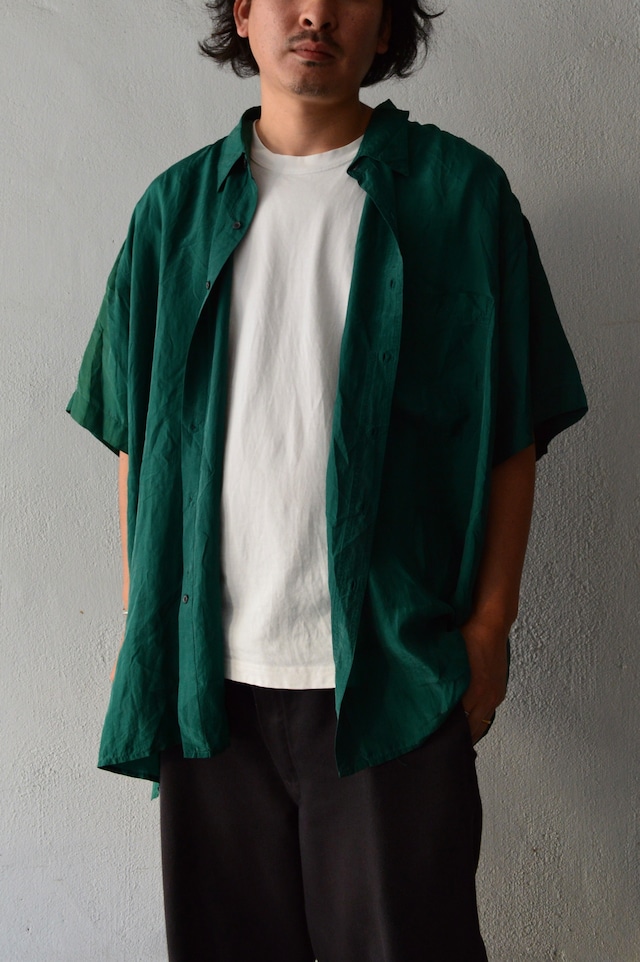 ROBERT STOCK 90's From USA Fade Silk Big Fit Shirt Designers by CHAPS ロバートストック 90s シルクシャツ