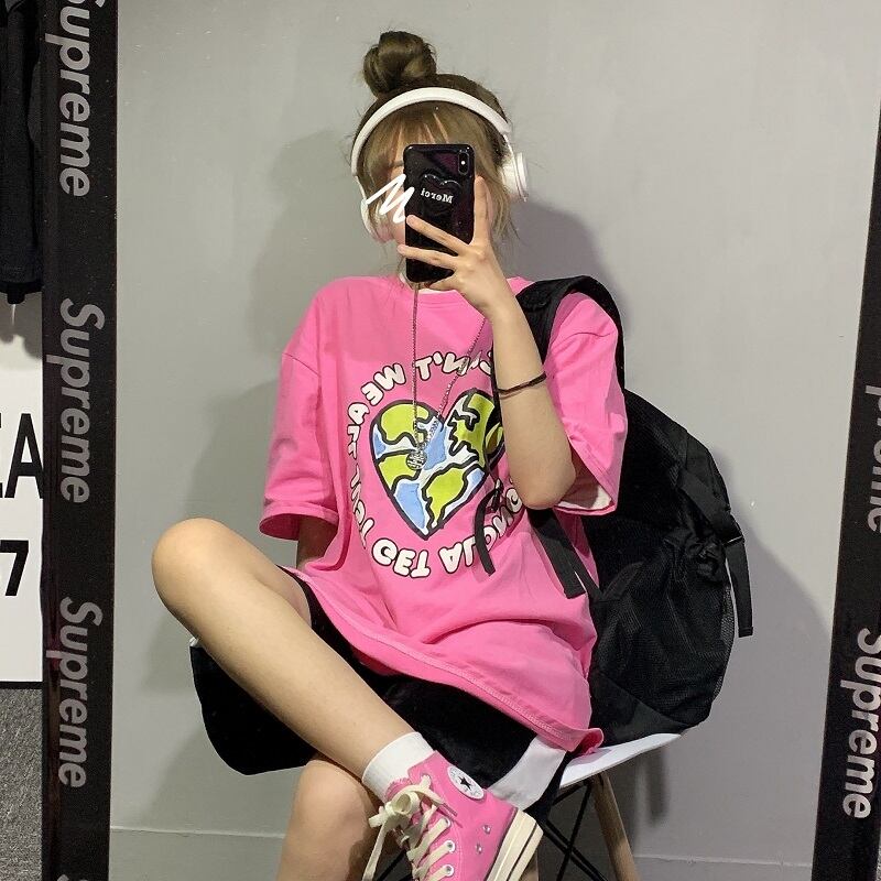 スタイルサマーカジュアルTシャツ ルーズトップス ストリート 夏物 ケッペル24307156474