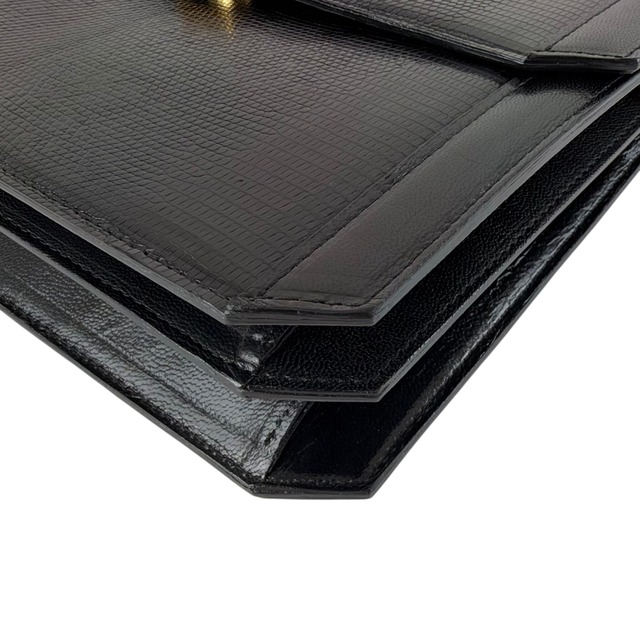 Yves Saint Laurent イヴ・サンローラン ショルダーバッグ ブラック YSL金具 レザー ワンショルダー vintage ヴィンテージ オールド 8mrrci