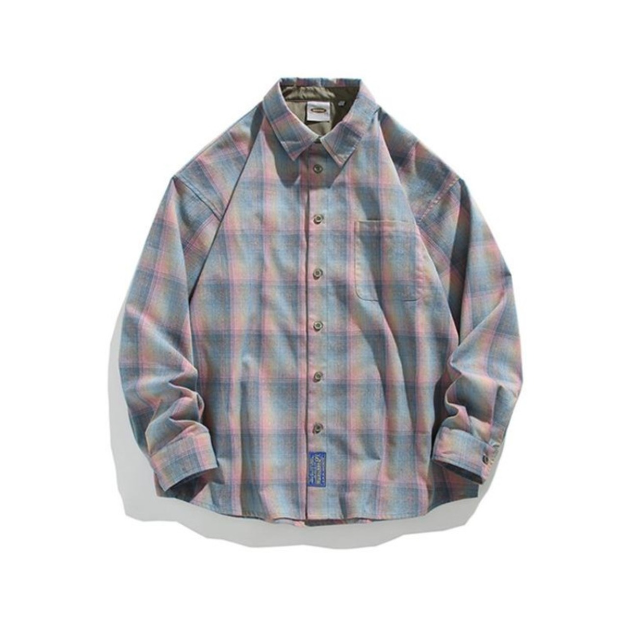 【UNISEX】 Colorful Plaid Casual Shirt / ユニセックス カラフル チェック カジュアル シャツ