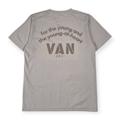 VAN JAC ヴァンヂャケット バック ロゴ デザイン 半袖 Tシャツ M/グレー系 メンズ