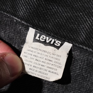 美品 M 70507-4159 Levi’s 90s 00s ウルグアイ製 サルファーブラック デニムジャケット リーバイス