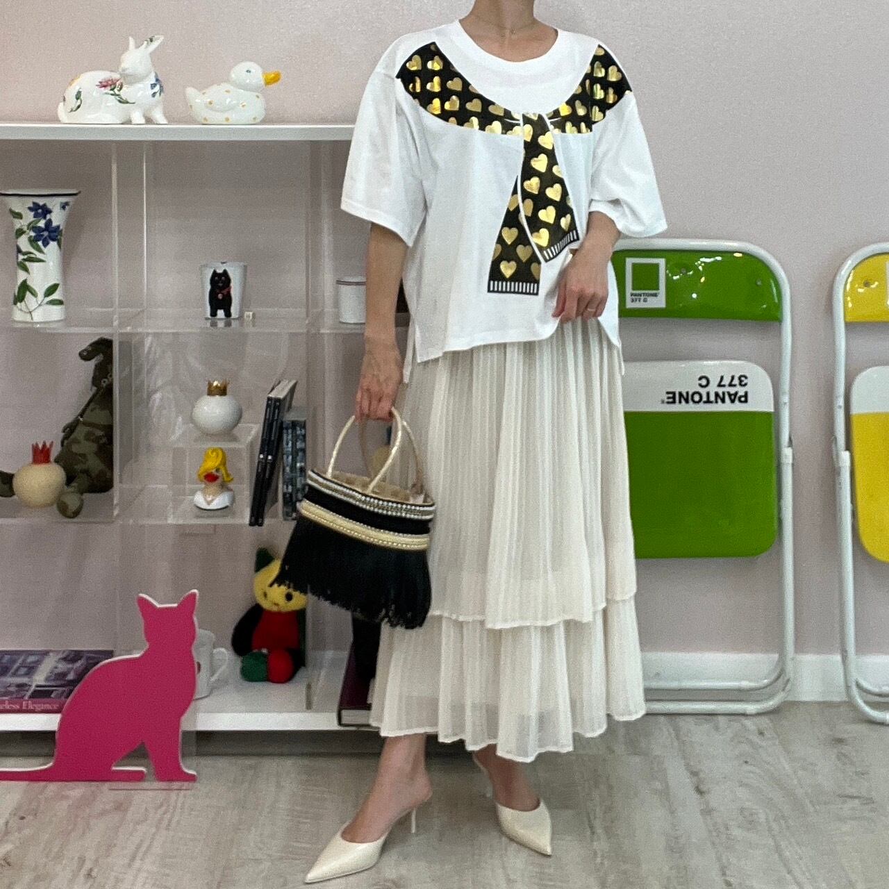 DOS DIOSAS D8244リボンスカーフプリントTシャツ | M'S STYLE