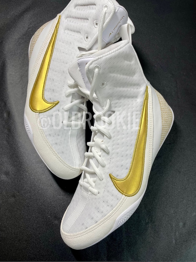 Nikeマチョマイ3ボクシングシューズ　ホワイト/ゴールド