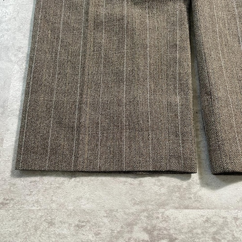 90s BALENCIAGA stripe brown slacks 詳細写真7