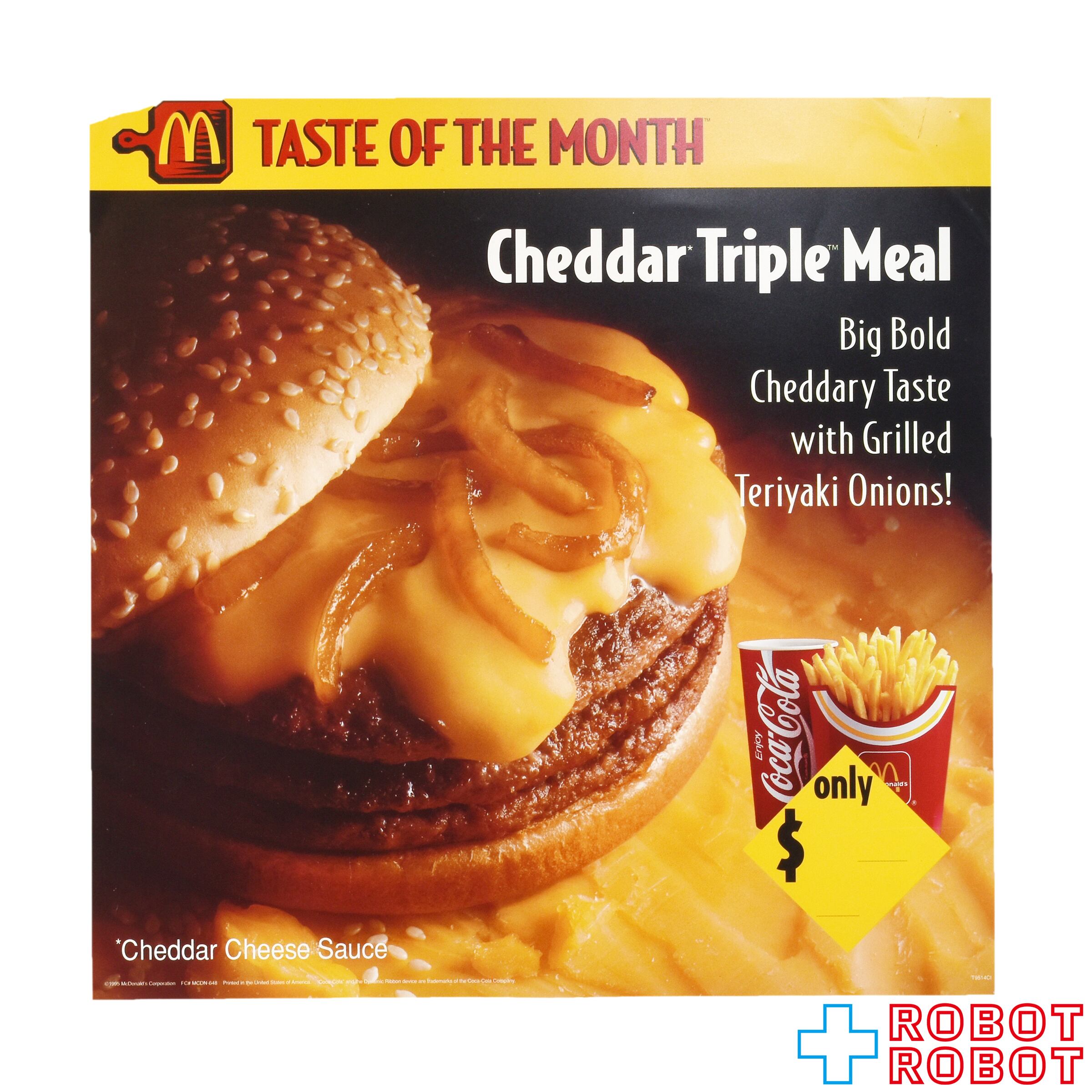 マクドナルド トランスライト メニュー サイン チェダートリプルミール