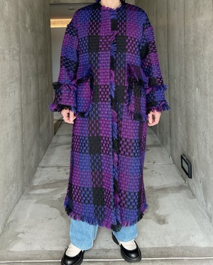 tweed fringe design coat