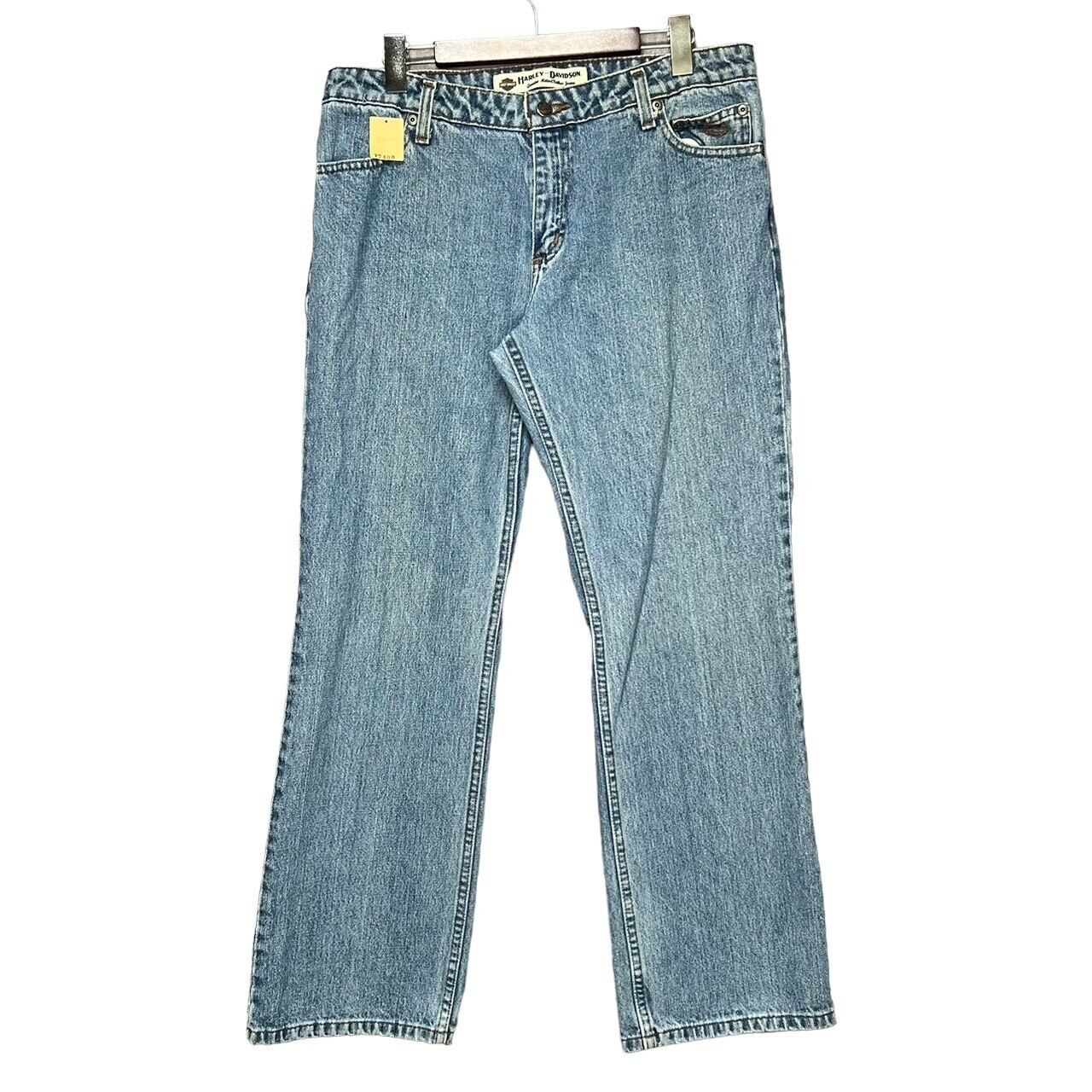 W32×L30】HARLEY DAVIDSON デニムパンツ 革パッチ | 古着屋OLDGREEN