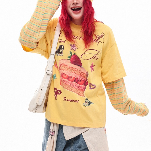 sweet knit sleeve long tee　スイートニットスリーブロングティー　J1716