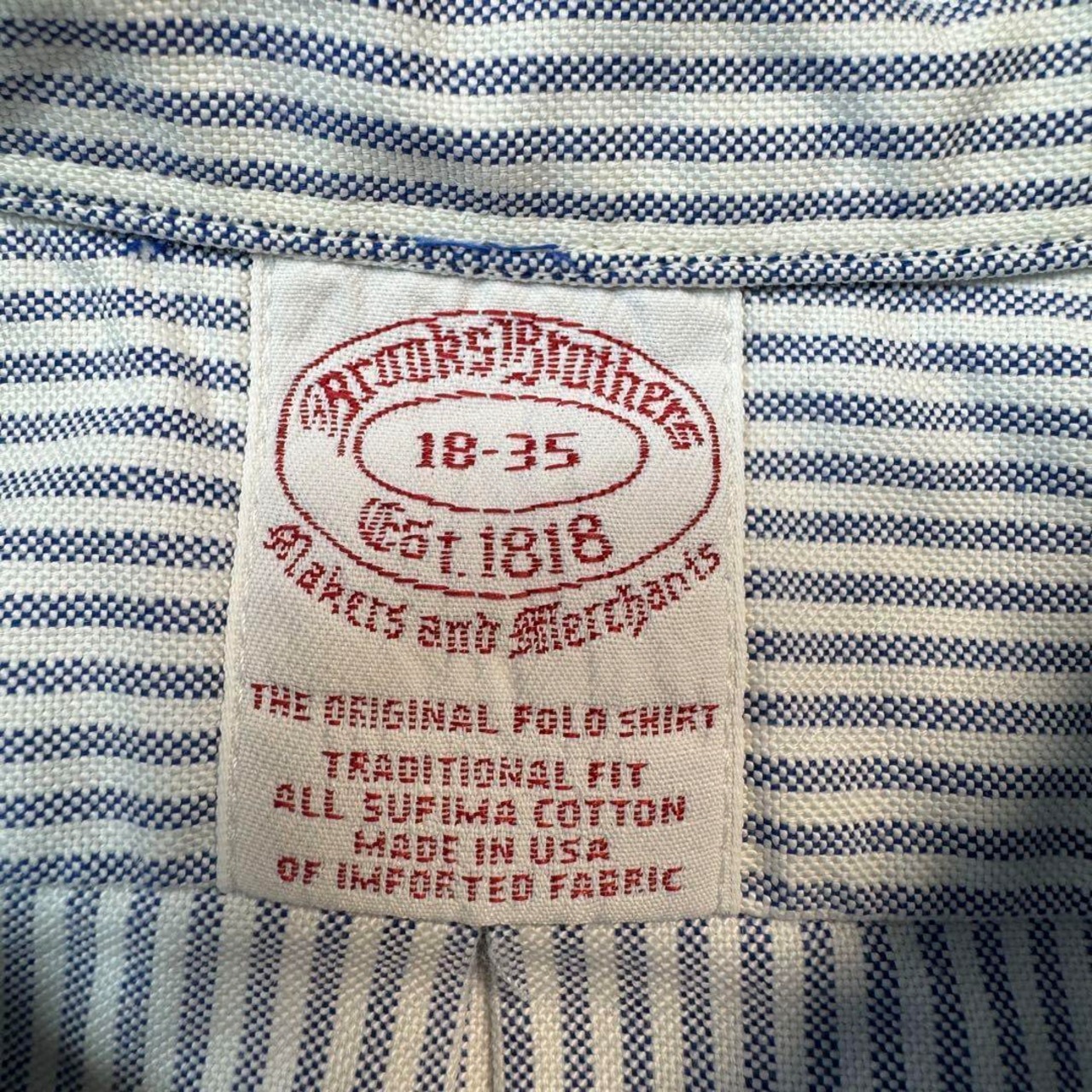 90s Brooks brothers polo collar shirt made in USA 古着 - 5