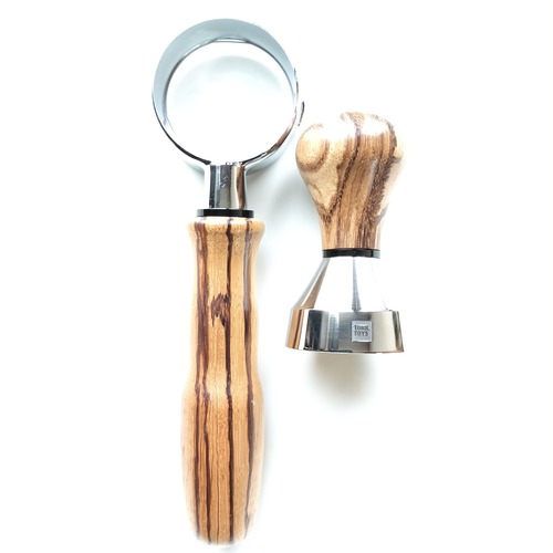 【パヴォーニ ミレニアム用set 】51.3mmGFタンパー + 深型BLPF Zebrawood