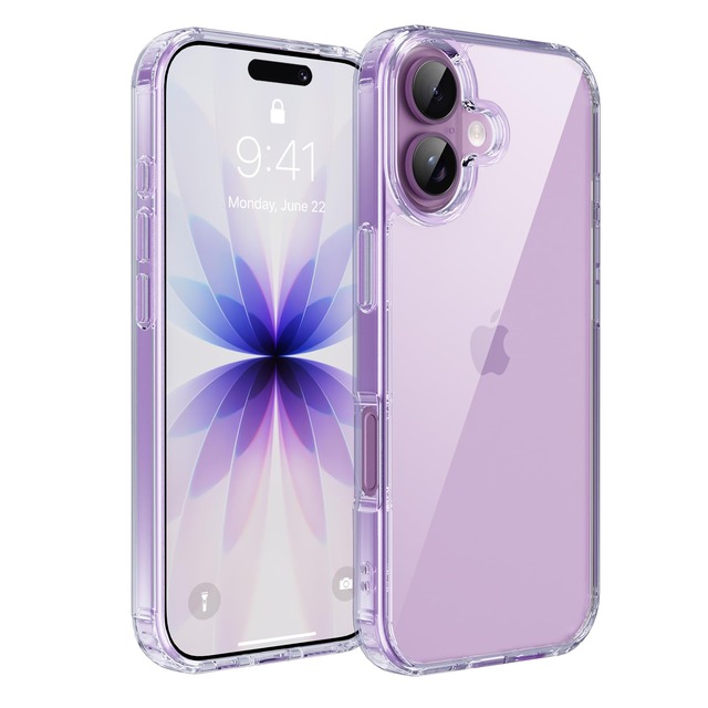 EUMADOVE iPhone 17 用 ケース クリア 耐衝撃 滑り止め 米軍 MIL規格 全面保護 スマホケース