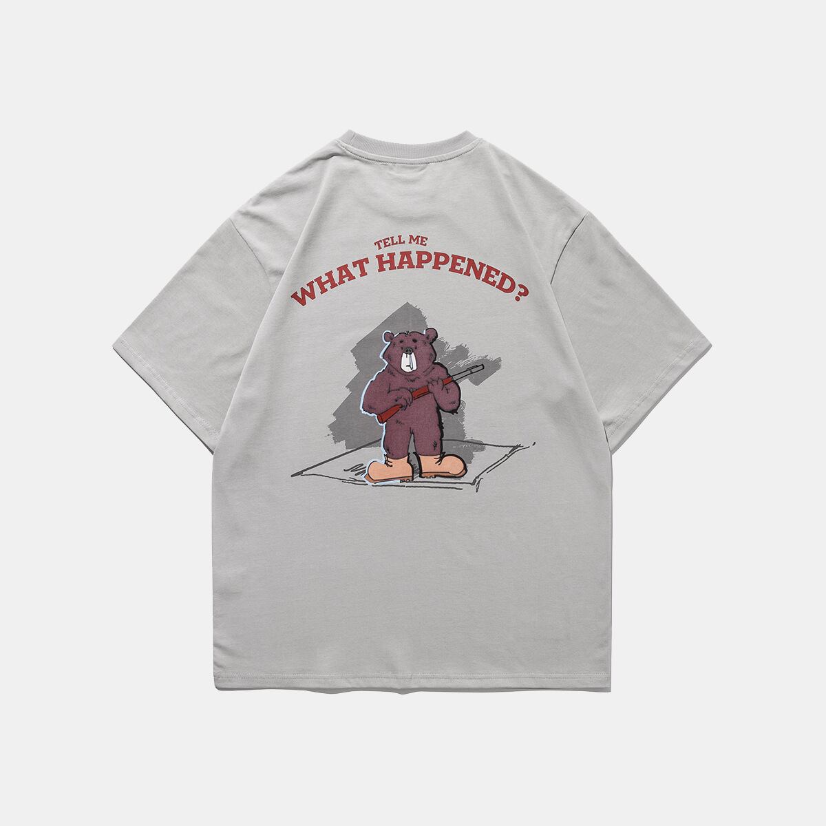 Yidaoヴィンテージ夏の新しいトレンディなブランドの楽しい印刷ラウンドネックTシャツメンズeseカップルルーズ半袖Tシャツ-アリババ ショート ハーフスリーブ サマー 夏物 Oネック ビンテージ hip6-161175101353443