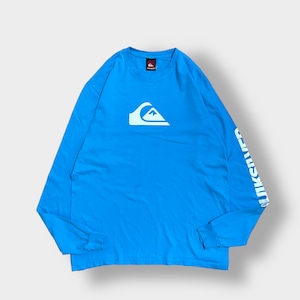 【QUIKSILVER】ロゴ プリント ロンT ロングTシャツ 長袖Tシャツ 袖プリント LARGE クイックシルバー MEXICO製 US古着