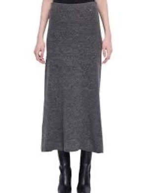 GAUDI ウール混暖かグレーセミフレアーふんわりニットスカートITALY:521FD73003４¥26,000➕tax