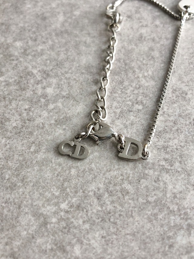 Christian Dior クリスチャン ディオール ブレスレット シルバー DIORロゴプレート vintage ヴィンテージ オールド 8dz8ti