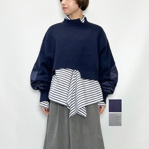 HeRIN.CYE へリンドットサイ Asymmetrry hem knit tops 530IAM70-0901 2025秋冬新作  [送料無料]