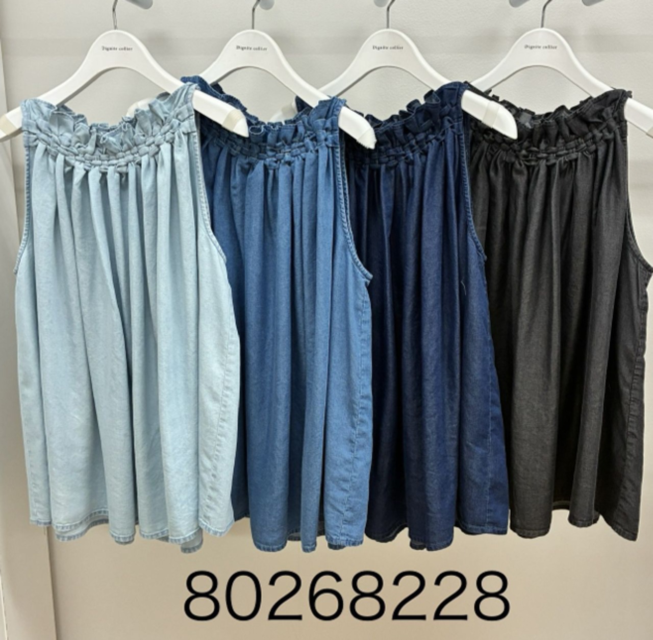 Dignite Collier 80268228 編み込みフレアブラウス