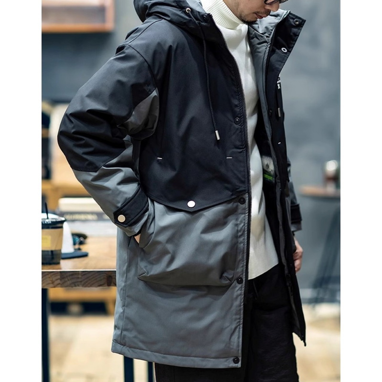 Lined Hip-length Oversized Jacket ◇2color H0937