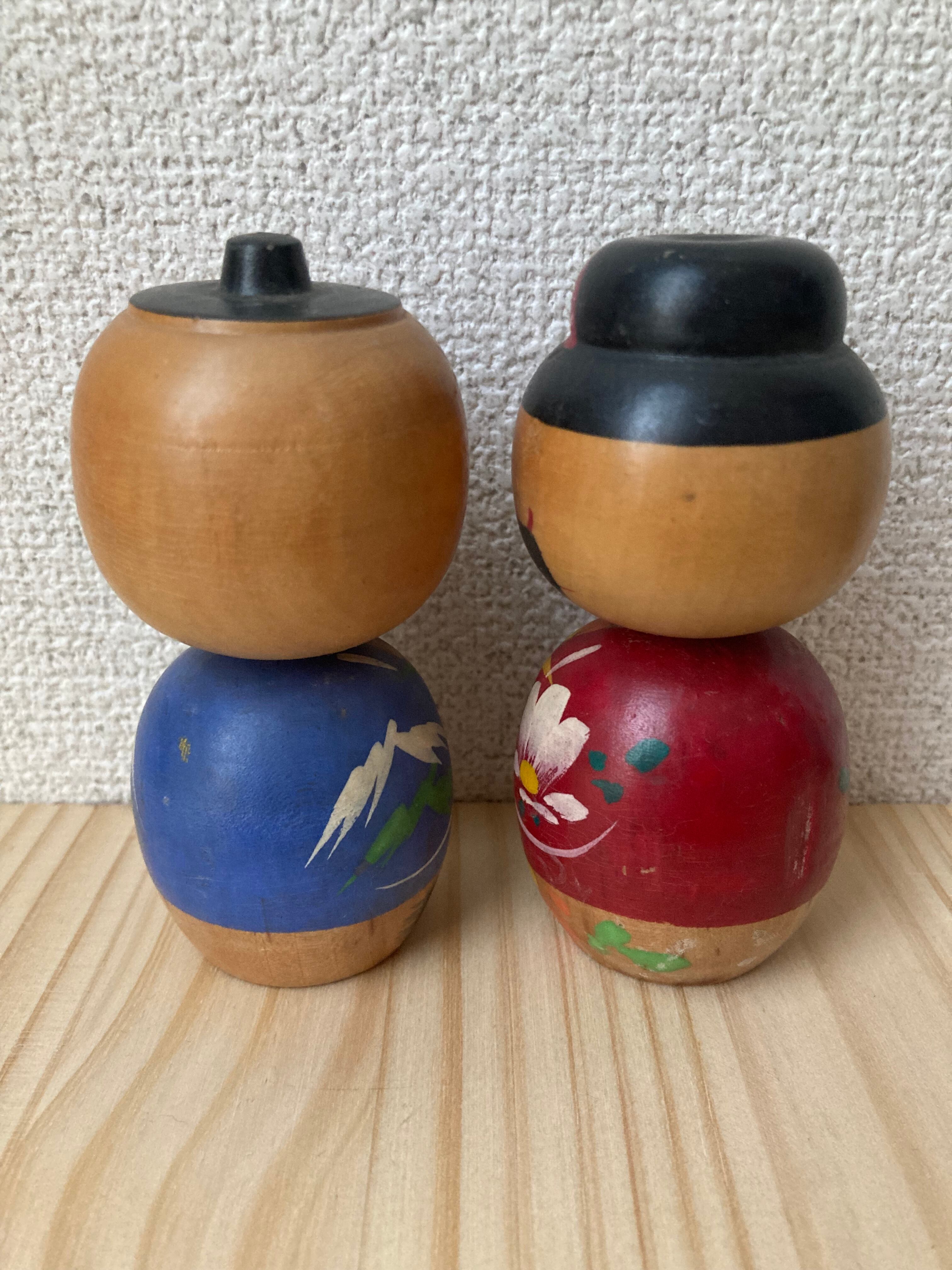 民藝品】【工芸品】こけし kokeshi 夫婦 ペア セット vintage | 古着の