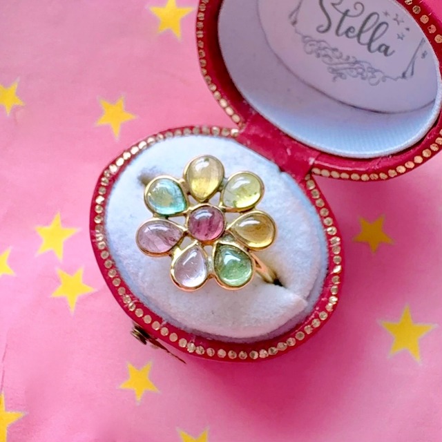 【トルマリン デイジーリング 約11号 】#0598