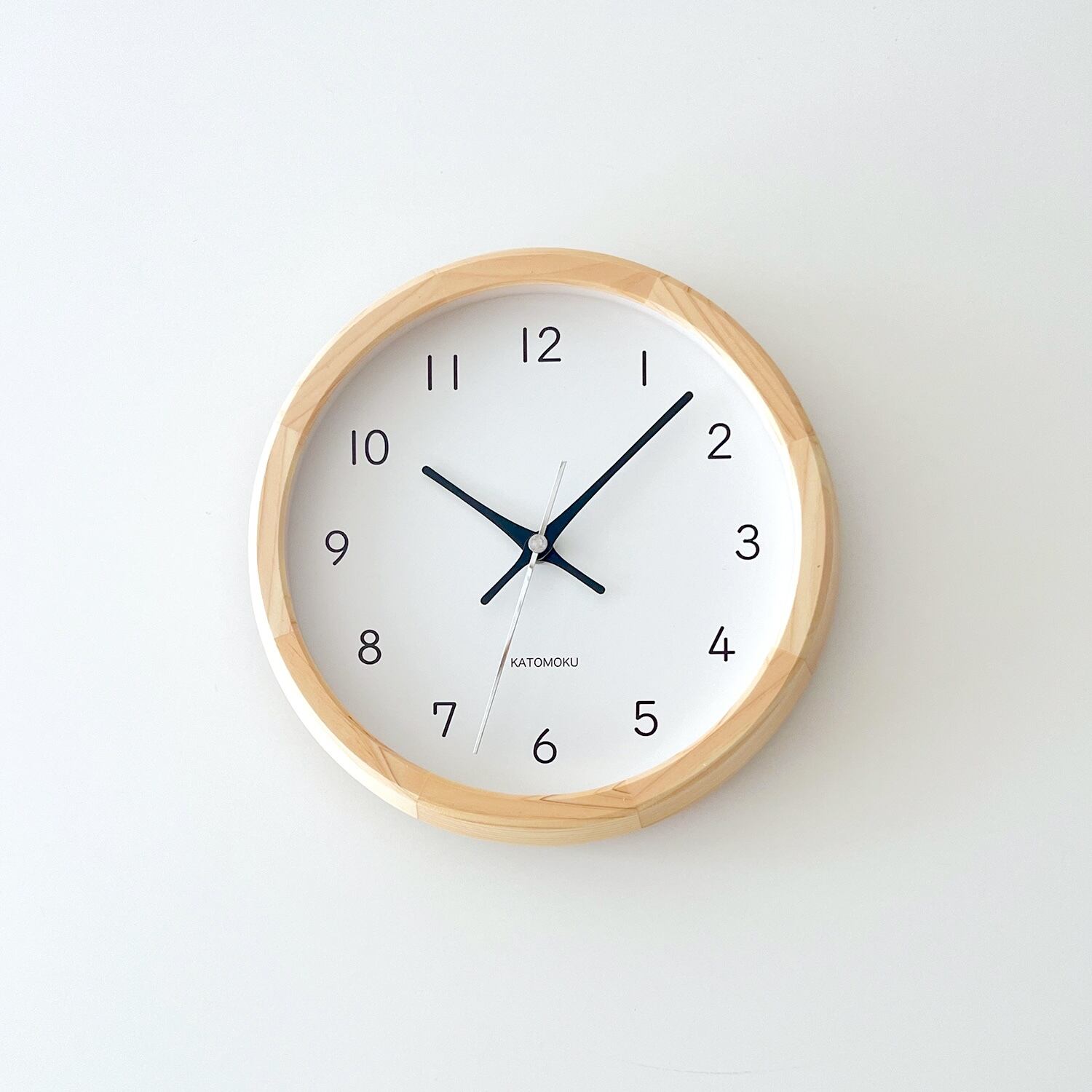 桂月刻 掛時計 KATOMOKU muku clock 13 ヒノキ km-130HI 掛け時計 | 加藤木工株式会社
