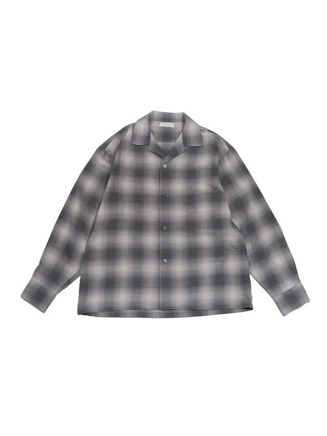 Ombre Check Open Collar Shirts
