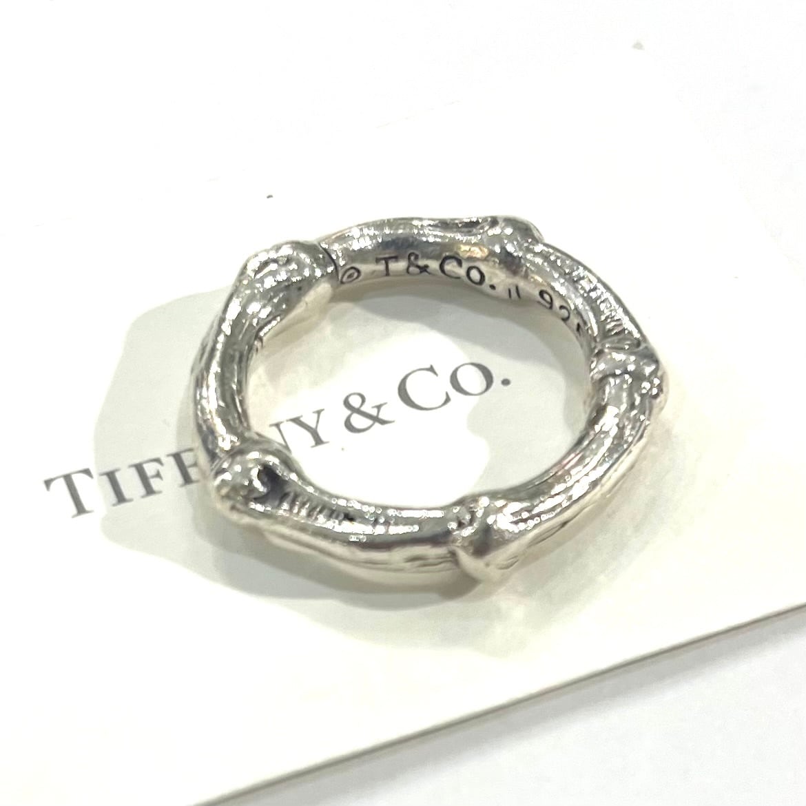 希少サイズ 特集掲載【TIFFANY&CO】【14-15号】2600 名作バンブー