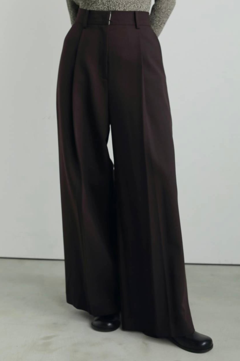 ànuke Tuck Pleats Pants タックプリーツパンツ Bordeaux