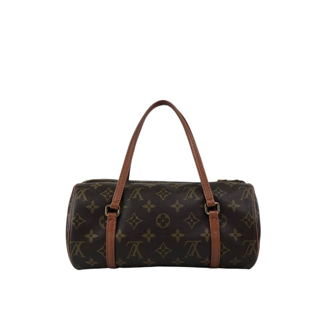 LOUIS VUITTON ルイヴィトン パピヨン モノグラム ハンドバッグ ブラウン レザー ロールバッグ vintage ヴィンテージ オールド y5yhcy