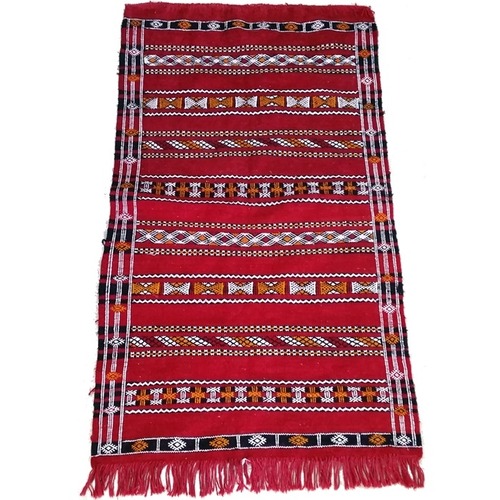 ベルベルキリムラグ 手織り絨毯 130cm×70cm【モロッコ直輸入】