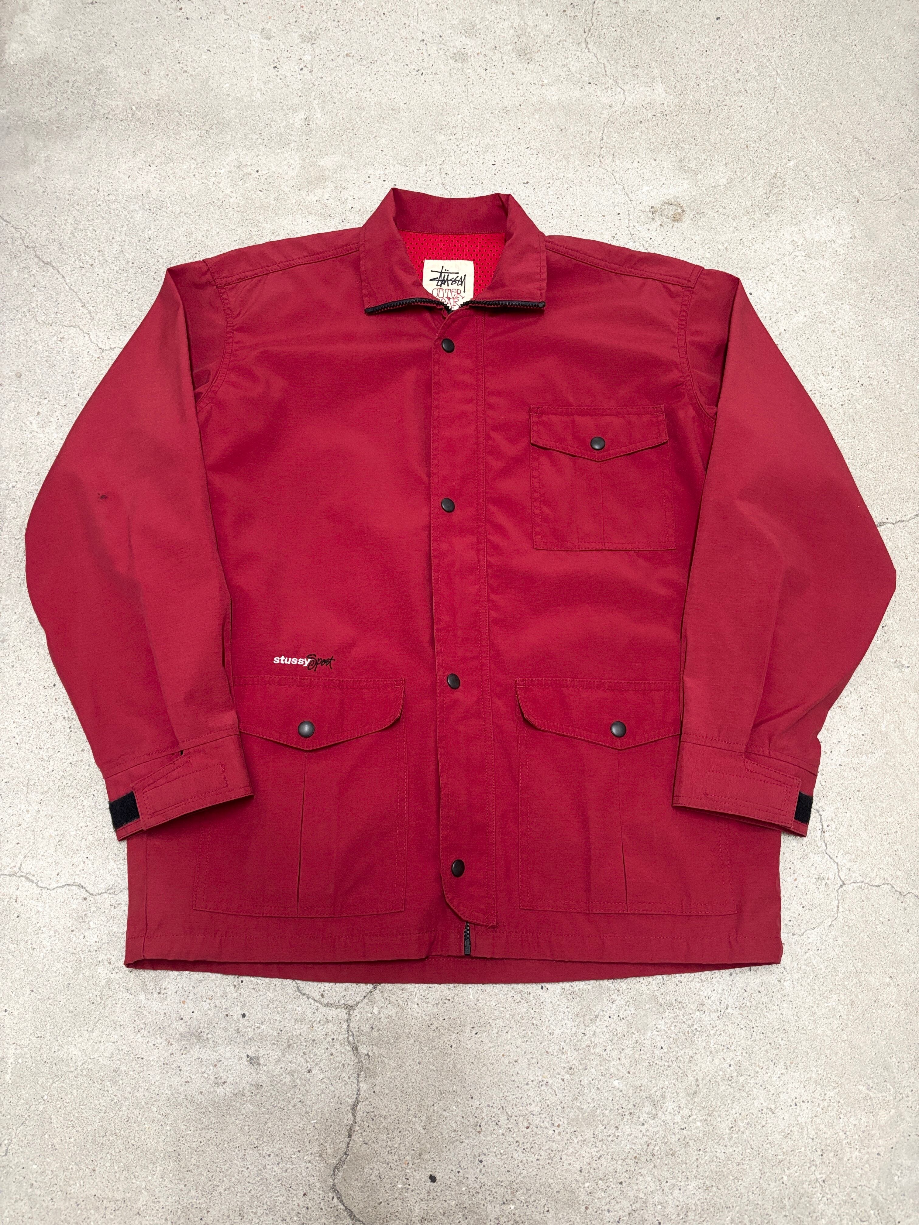 90s OLD STUSSY/STUSSY SPORT Nylon Jacket/USA製/白タグ/M/ナイロン