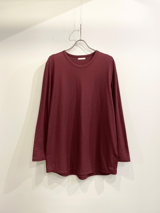 T/f Lv2 round cut long sleeve top - matured berry