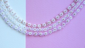 #6 tulip necklace -clear color-