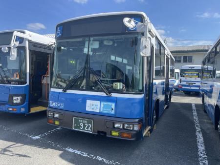 出口プレート：熊本200か922号車（産交バス）